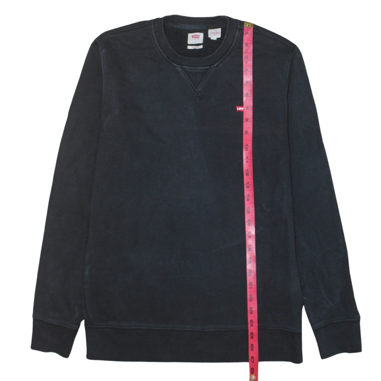 Levi's Men's Black Crew Neck Standard Fit Cotton Sweatshirt Size S