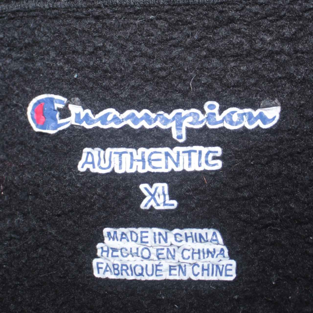 Champion Men's Black XL Pullover Sweatshirt Crew Neck Fleece