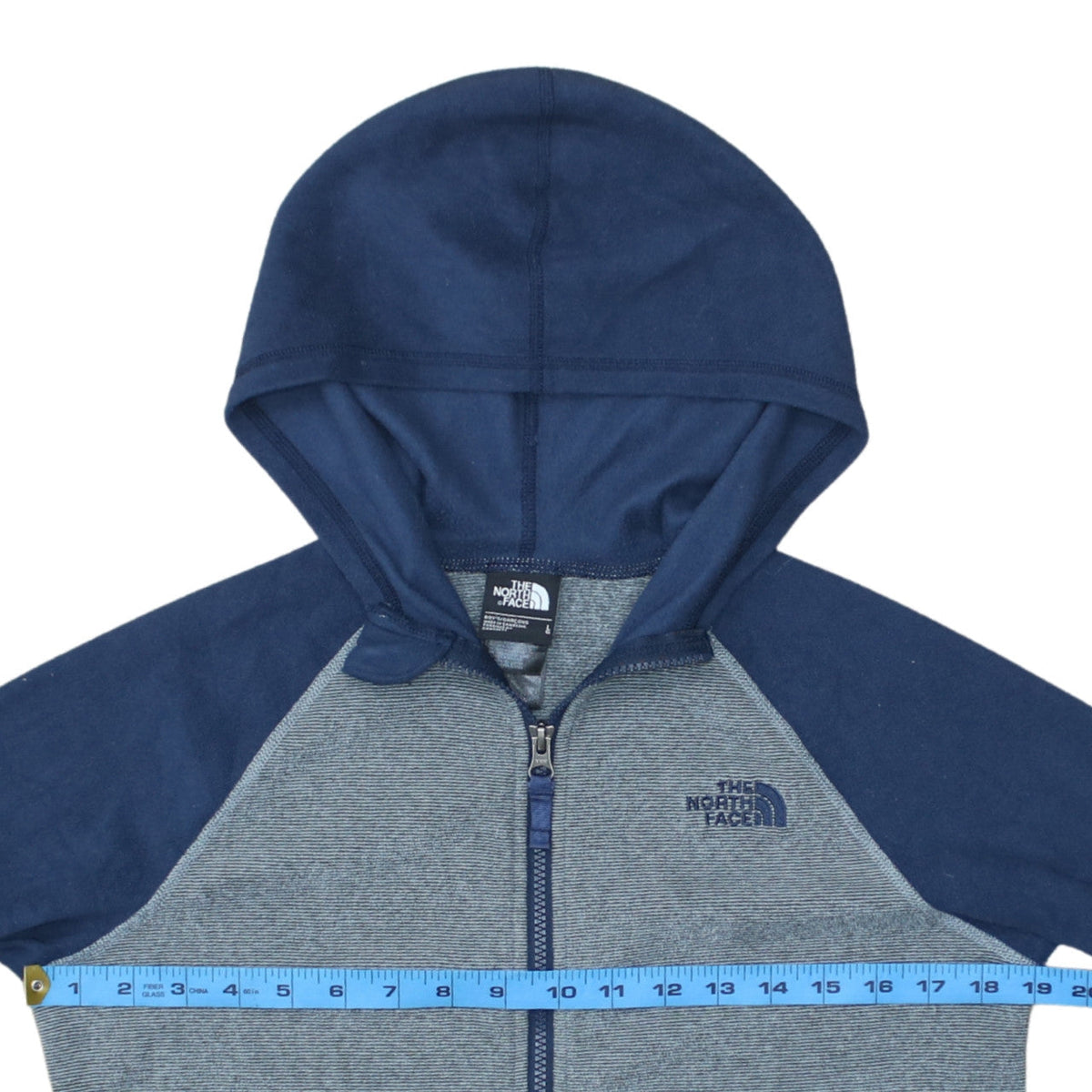 The North Face Boys Blue Full Zip Hoodie Fleece Size Large
