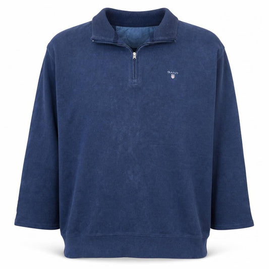 GANT Men’s Blue 2XL 1/4 Zip Cotton Basic Jacket