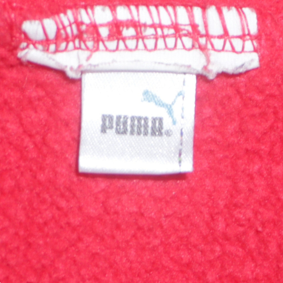 Puma Boys Red Full Zip Fleece Hoodie Size 32/34 with Logo Design