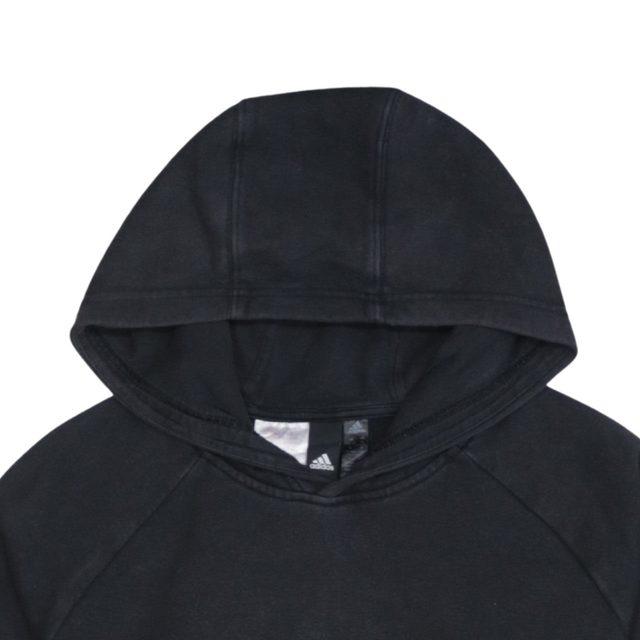 Adidas Boys Black Pullover Hoodie 15-16 Years Fleece Logo Sweatshirt