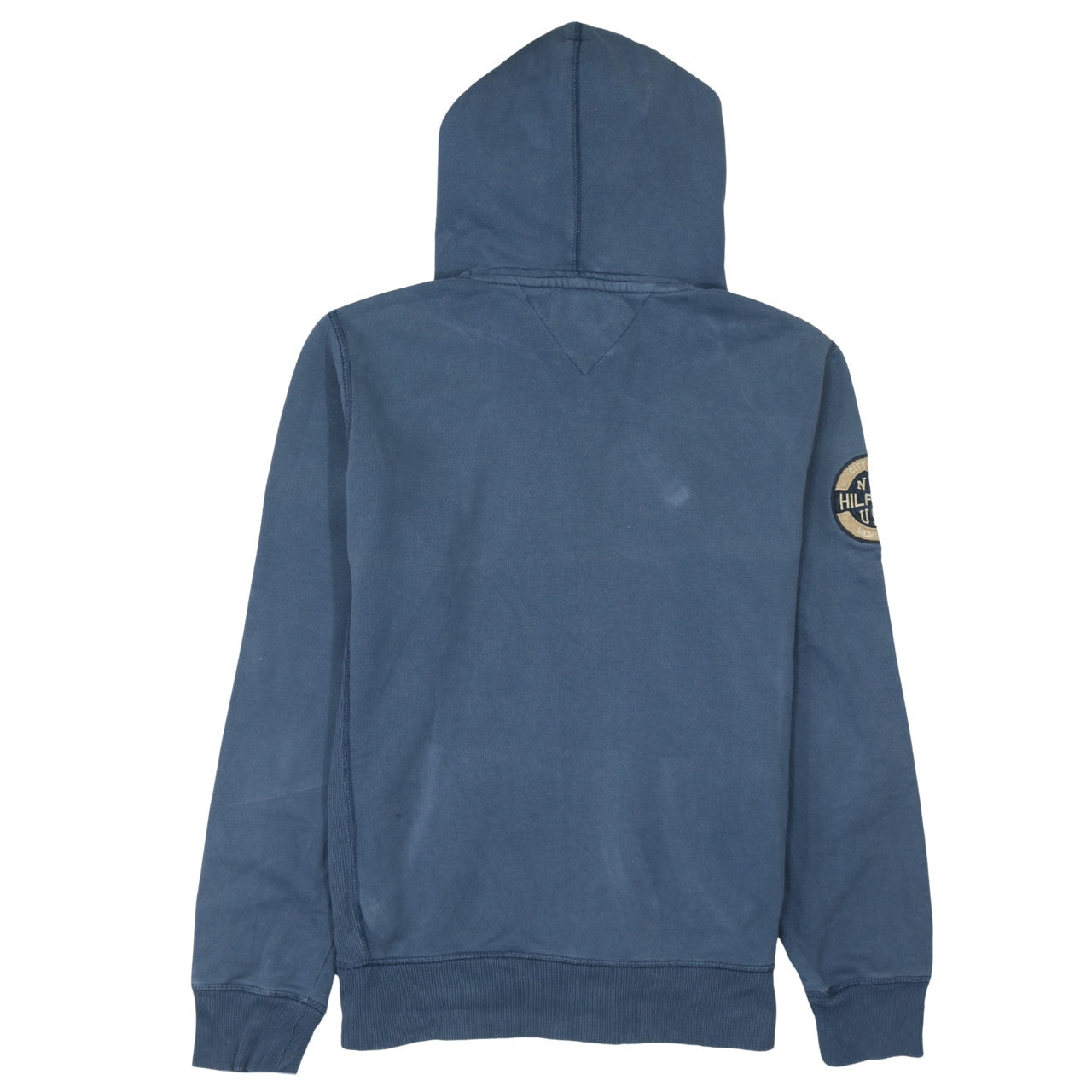 Tommy Hilfiger Men's Blue Pullover Hoodie L Vintage Fit Logo