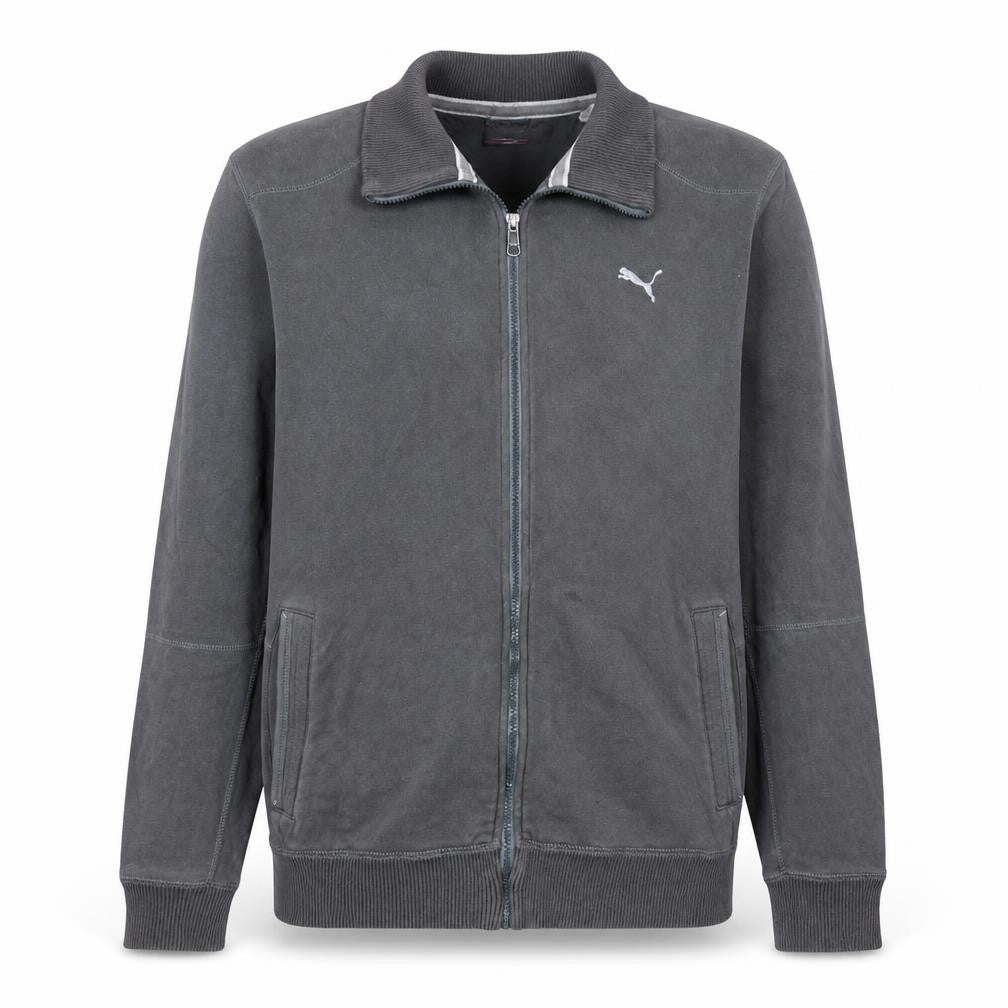 Puma Men's Grey XL Track Jacket Full Zip Cotton Blend