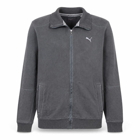 Puma Men's Grey XL Track Jacket Full Zip Cotton Blend