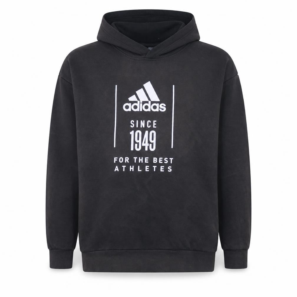 Adidas Men's Black Pullover Hoodie M Sports Graphic Fleece