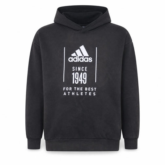 Adidas Men's Black Pullover Hoodie M Sports Graphic Fleece