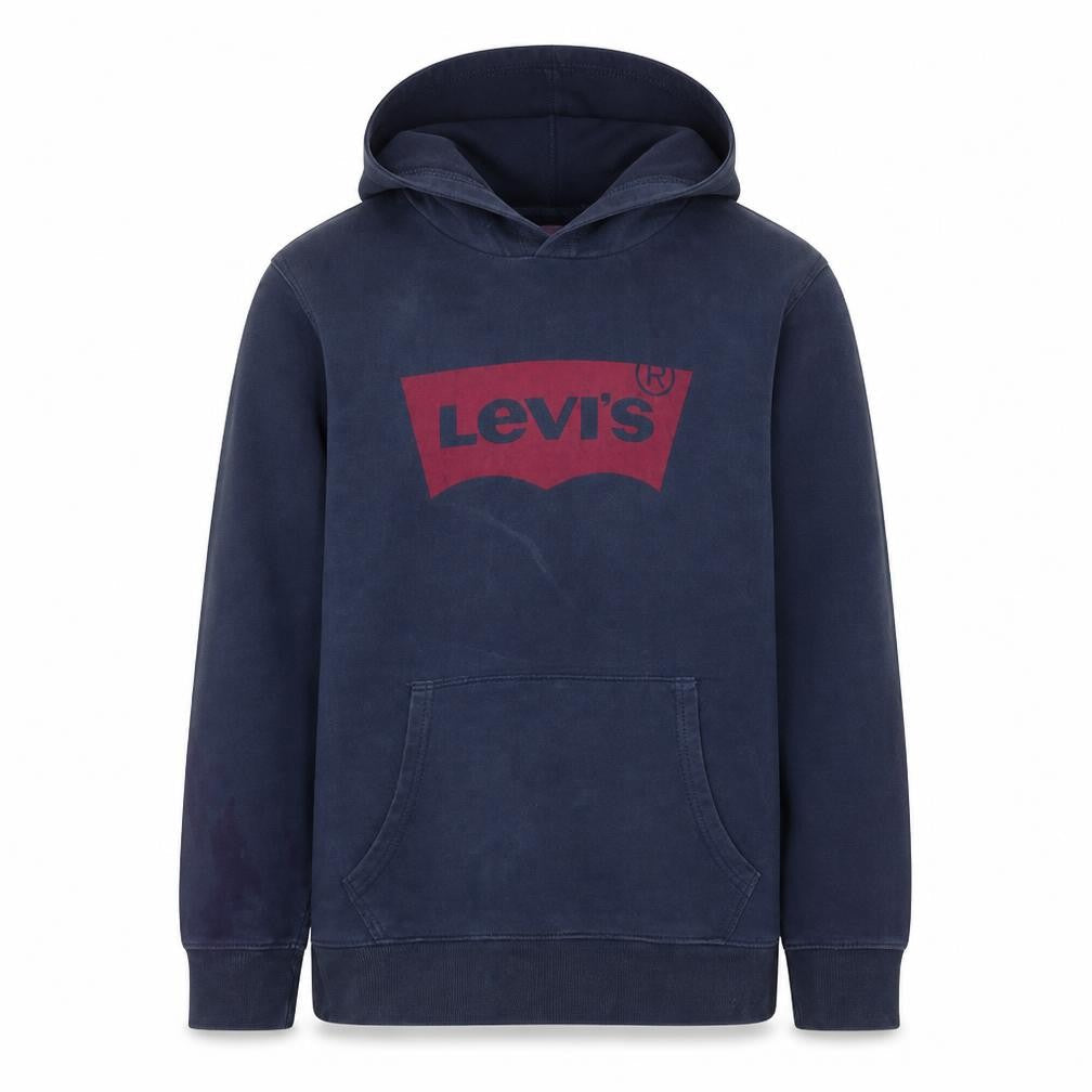 Levi's Men's Blue Pullover Hoodie Small Graphic Logo Fleece Sweatshirt