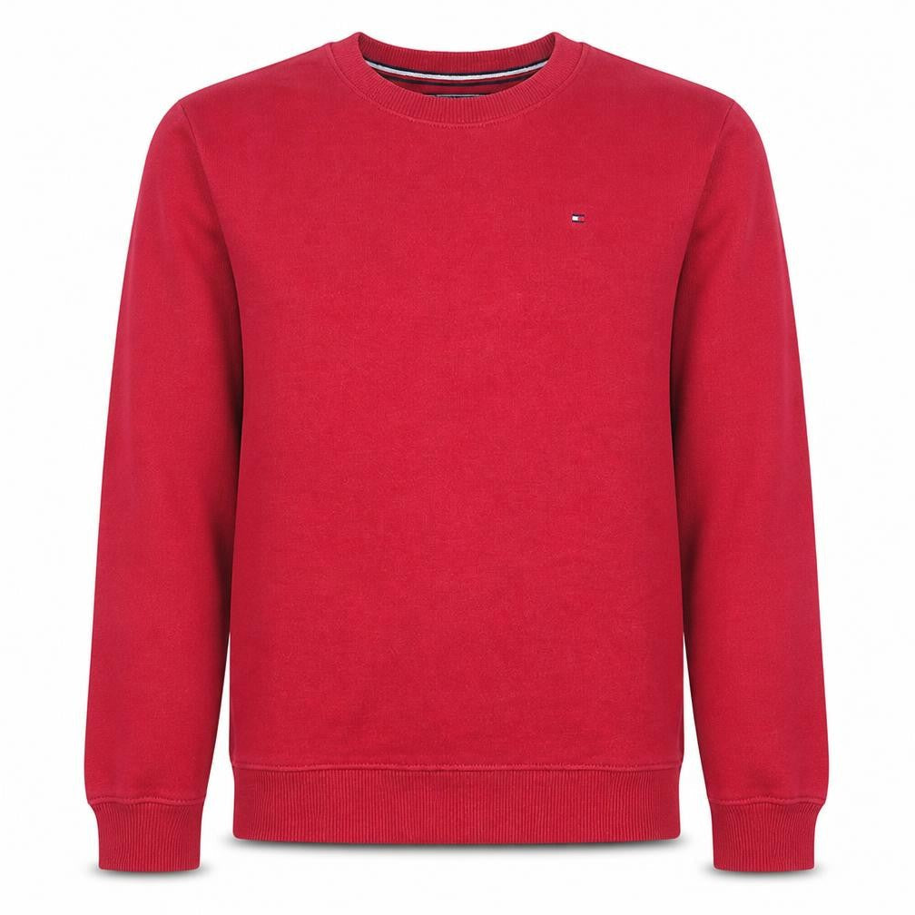 Tommy Hilfiger Men's Red XS Crew Neck Cotton Pullover Sweatshirt