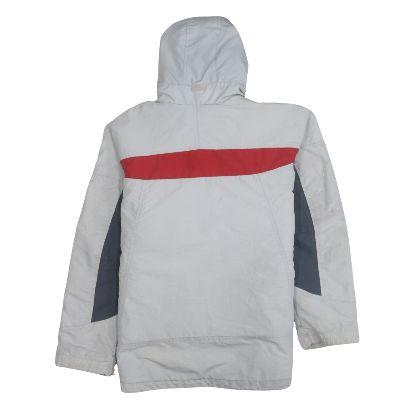Columbia Men's Grey Red Hooded Parka Winter Jacket Size M