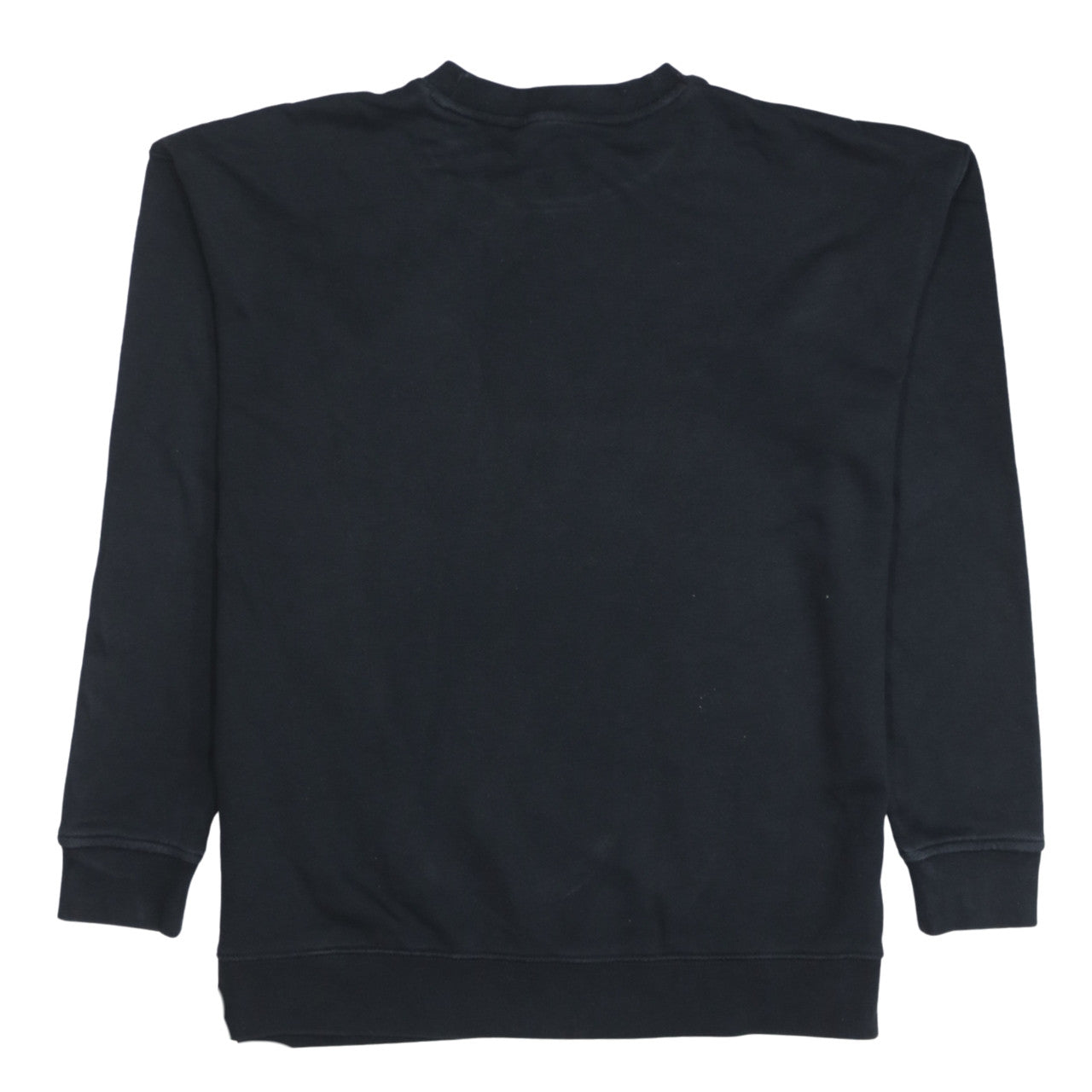 Adidas Womens Black Crew Neck Pullover Sweatshirt Size 8 Logo Print