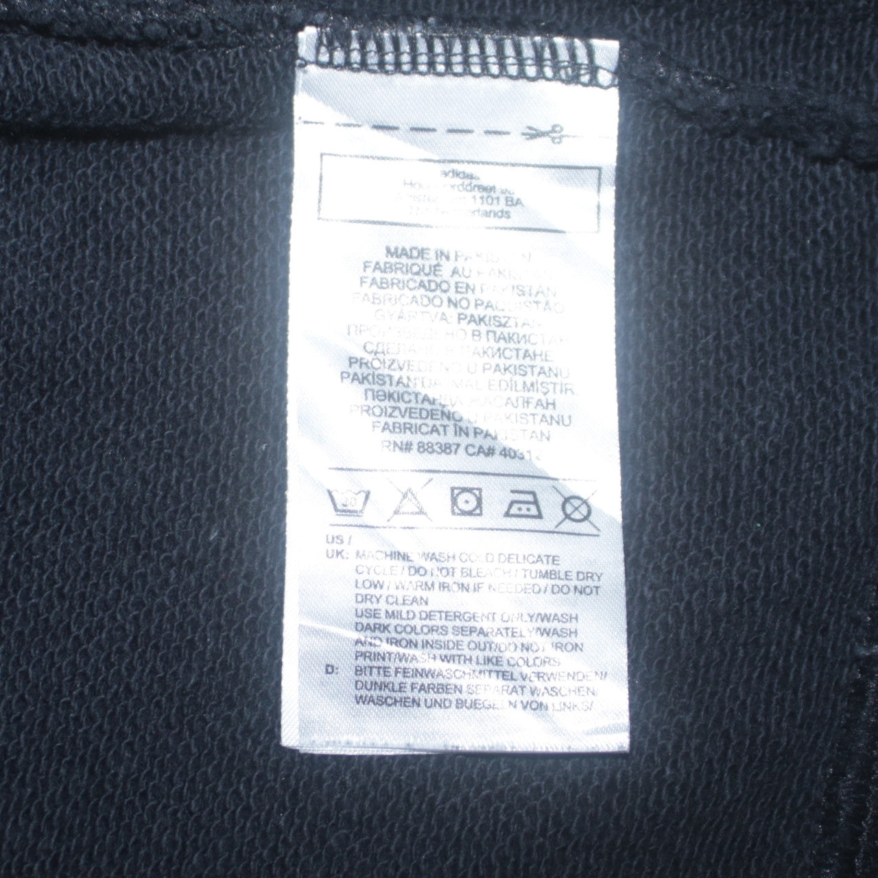 Adidas Womens Black Crew Neck Pullover Sweatshirt Size 8 Logo Print