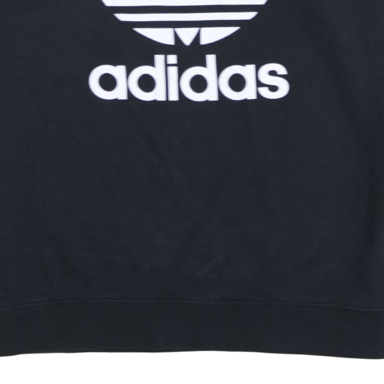 Adidas Womens Black Crew Neck Pullover Sweatshirt Size 8 Logo Print