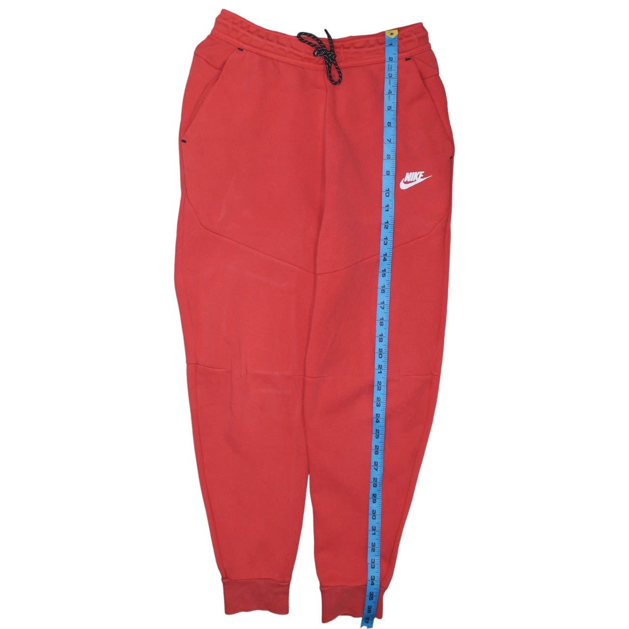 Nike Men's Red Jogger Sweatpants S Regular Fit Fleece Tapered Trousers