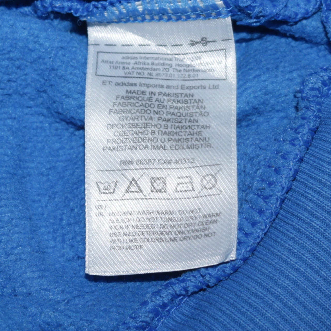 Adidas Men's Blue Pullover Hoodie XS Sports Logo Pullover