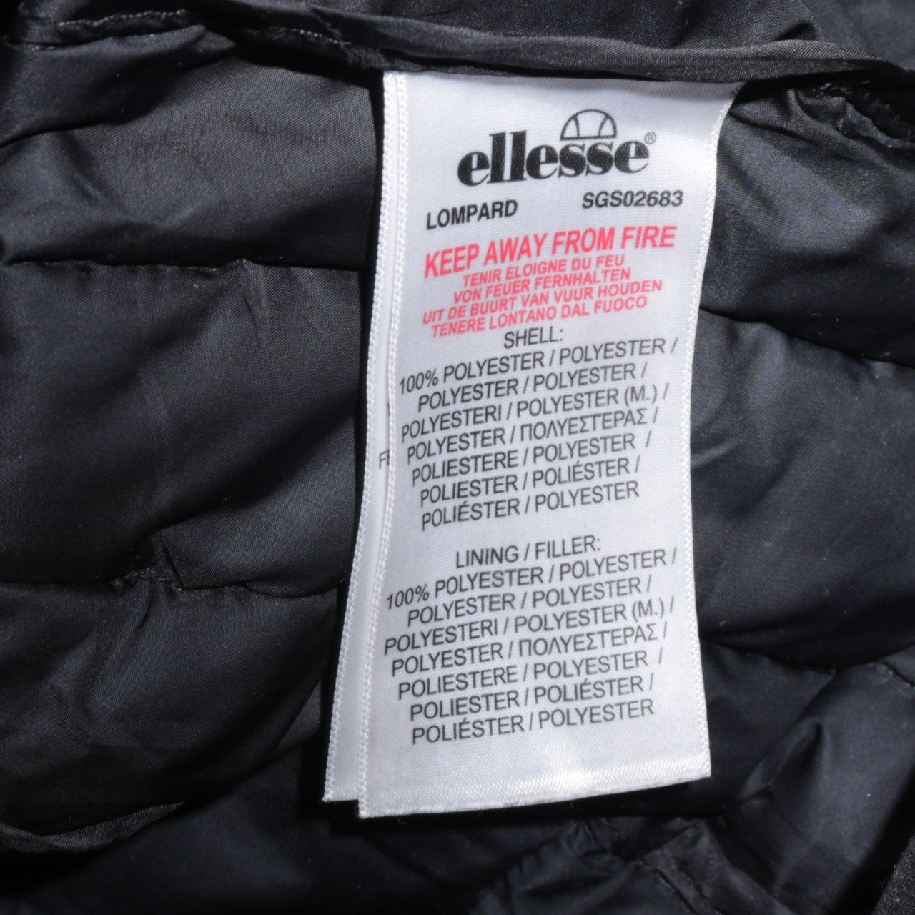 Ellesse Women Black Hooded Puffer Jacket M Quilted Lightweight