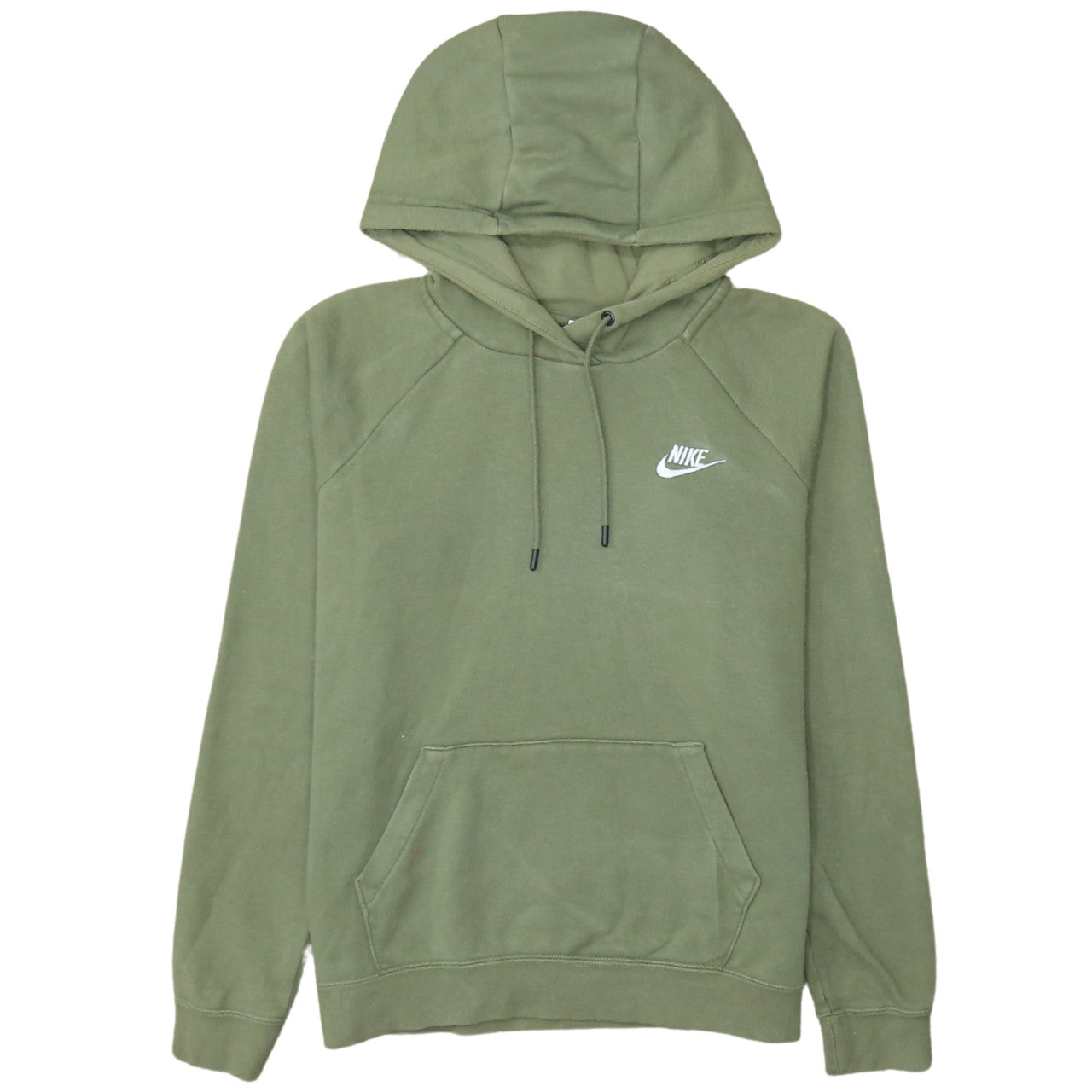 Nike Men's Green Pullover Hoodie M Sports Fleece Logo Sweatshirt