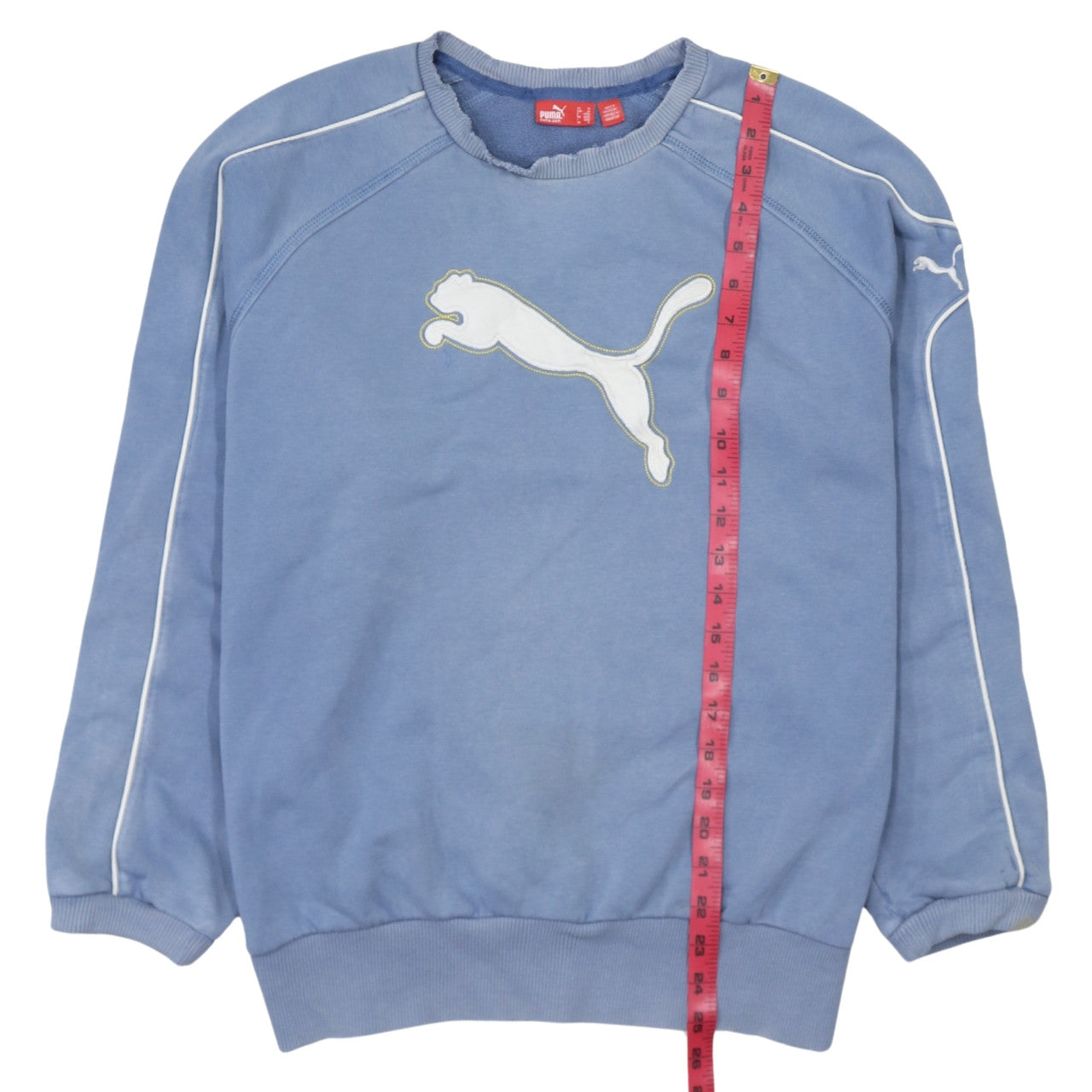 Puma Men's Blue Crew Neck Logo Sweatshirt Size M