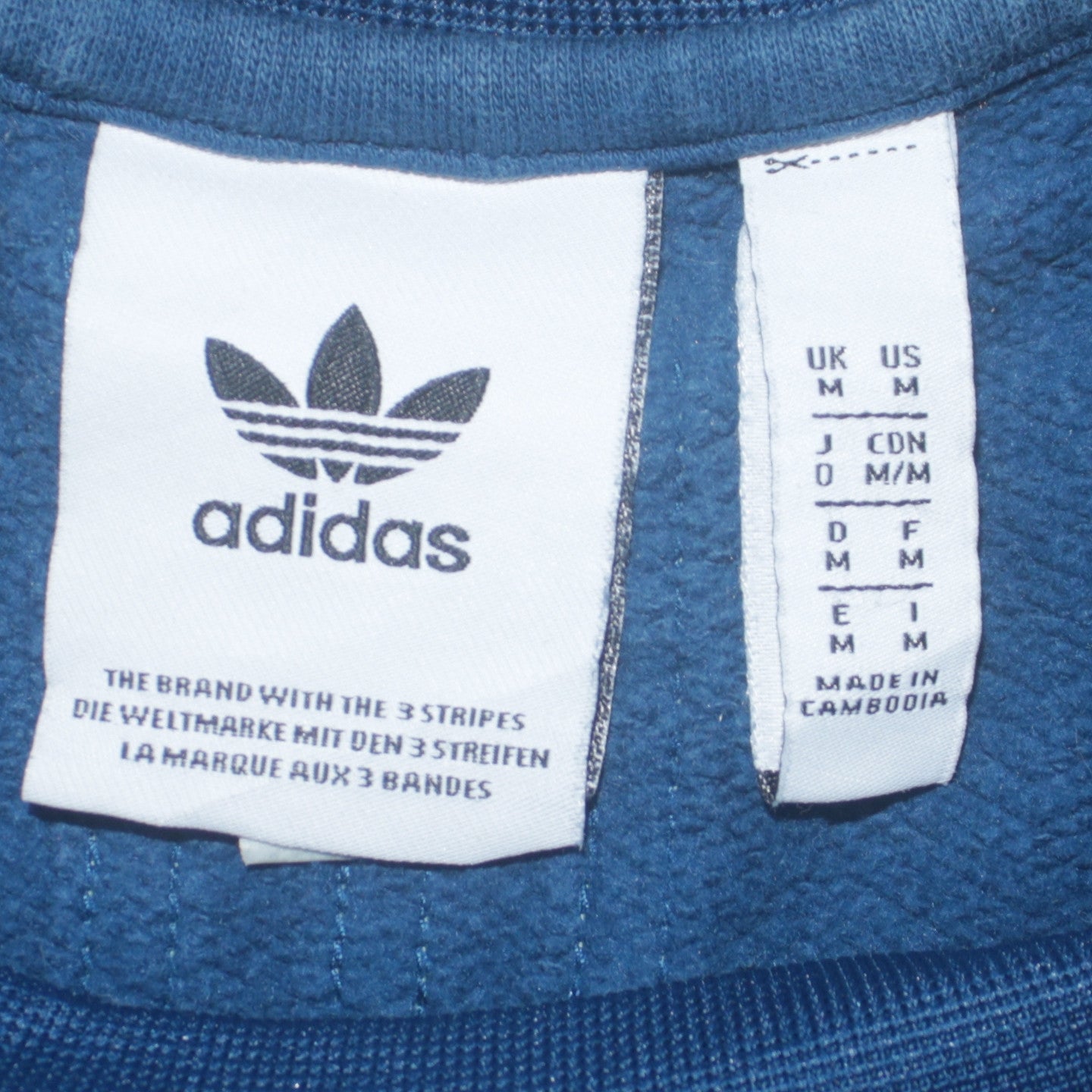 Adidas Men's Blue Crew Neck Pullover Sweatshirt Size M
