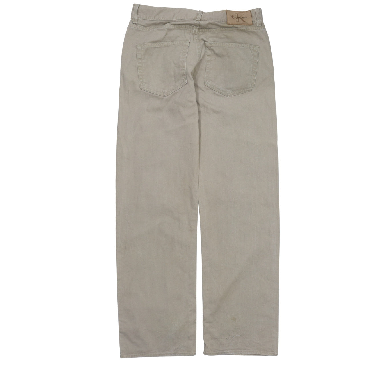 Calvin Klein Mens Beige Straight Jeans W30 L32 100% Cotton