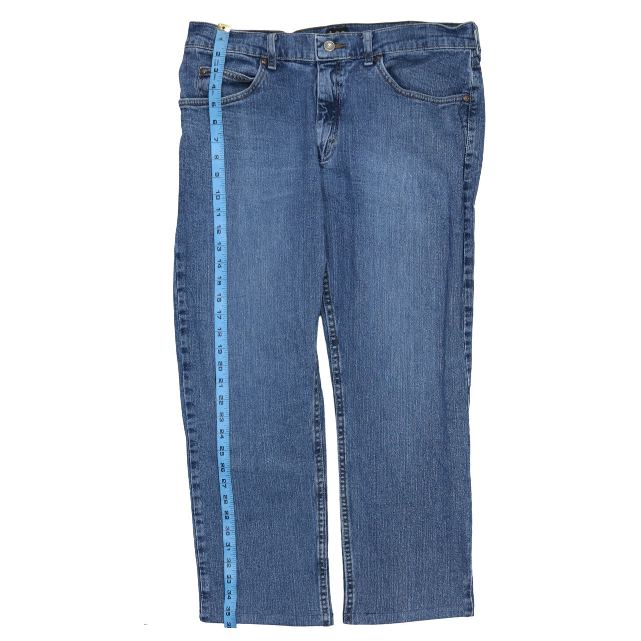 Lee Men’s Blue Regular Fit Straight Denim Jeans 36x29