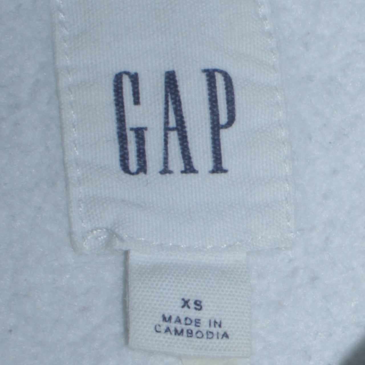 GAP Mens White XS Pullover Hoodie Logo Fleece Sweatshirt