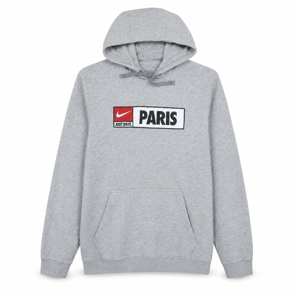 Nike Men’s Grey Paris Pullover Hoodie Medium Graphic Fleece