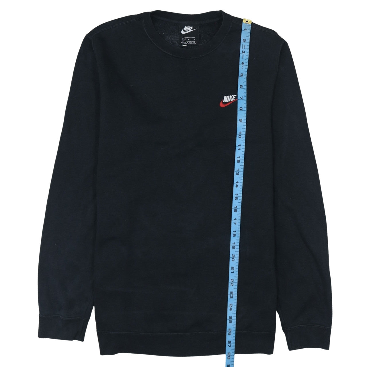 Nike Men's Black M Crew Neck Pullover Sweatshirt Logo Fleece