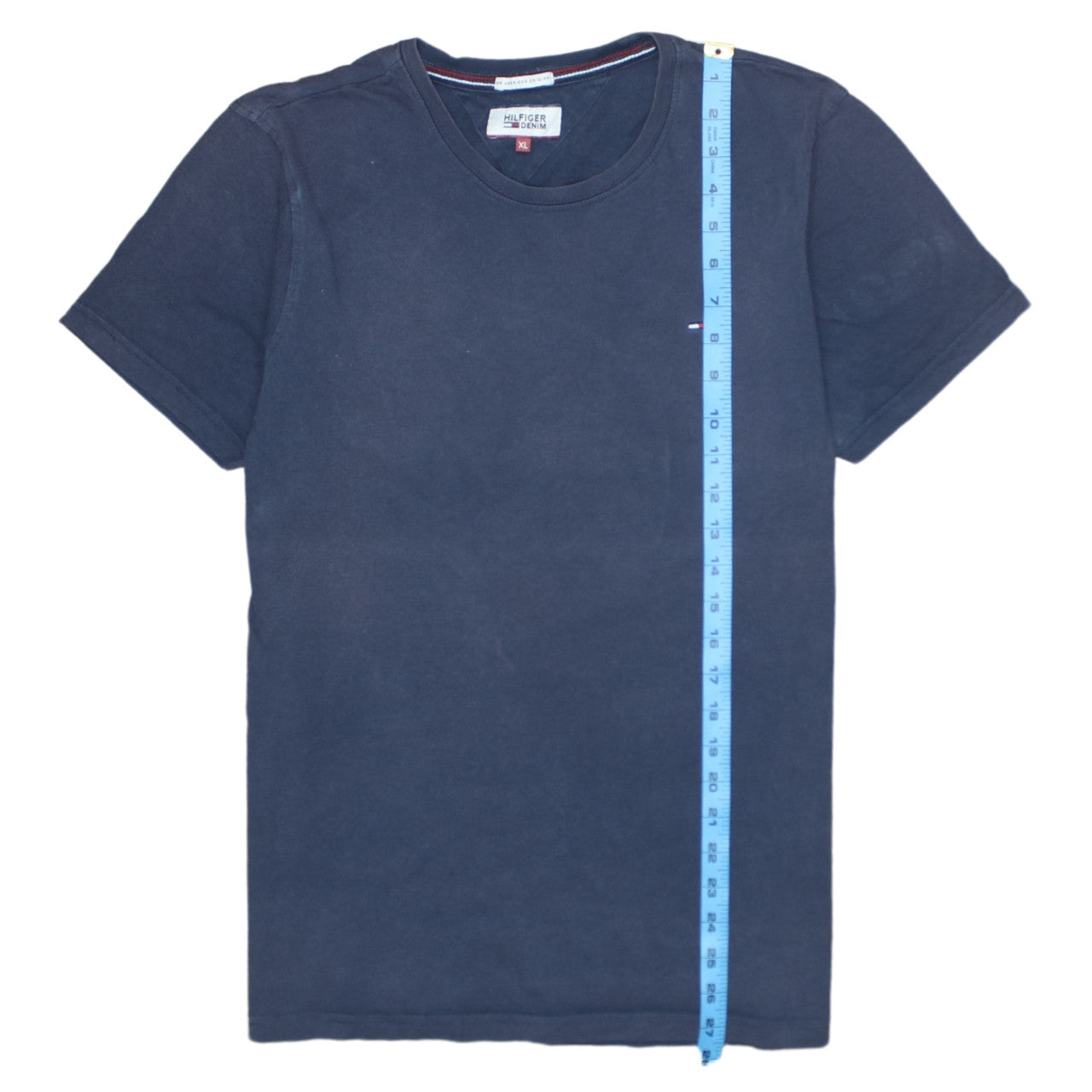 Tommy Hilfiger Denim Men's Blue XL Crew Neck Cotton T-Shirt