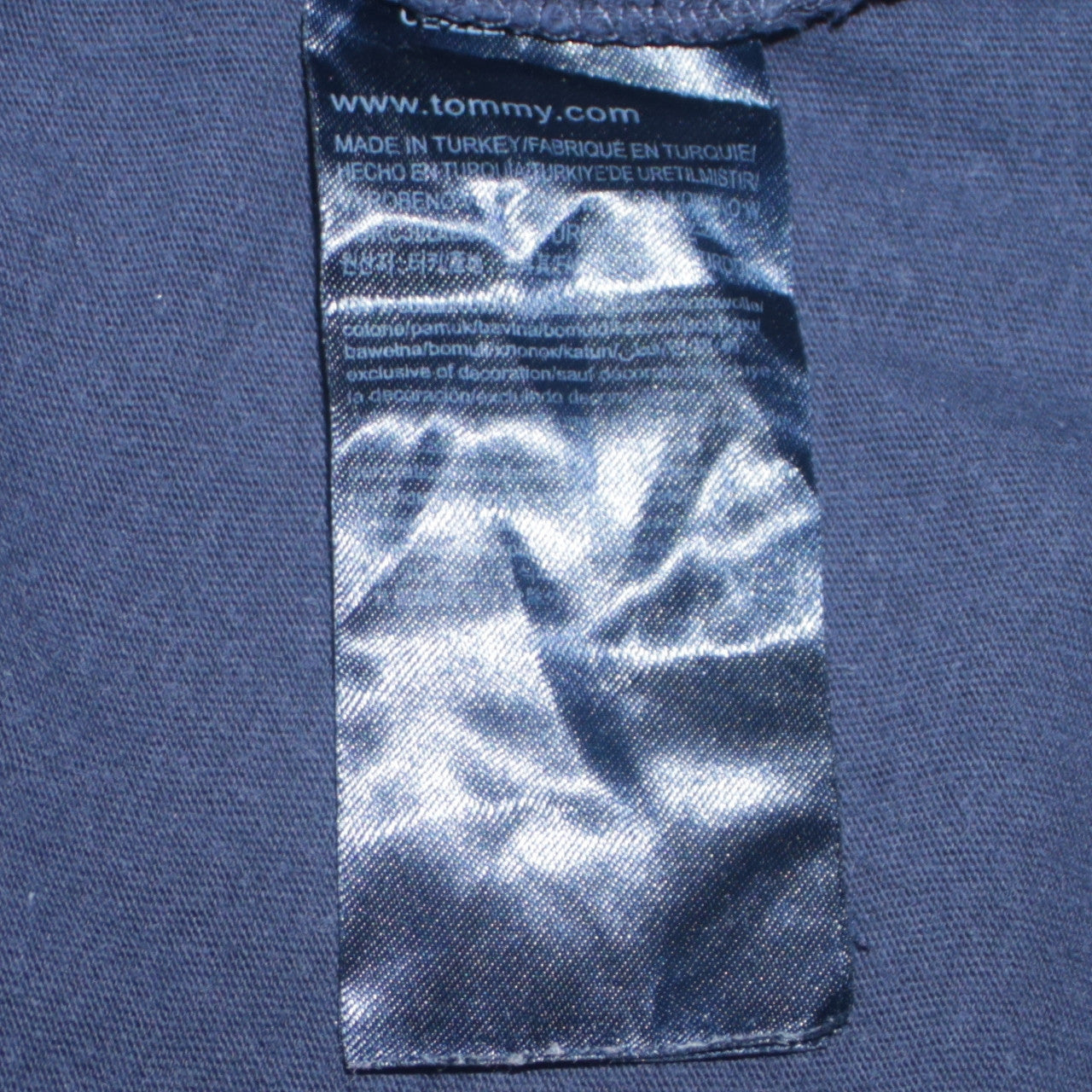 Tommy Hilfiger Denim Men's Blue XL Crew Neck Cotton T-Shirt