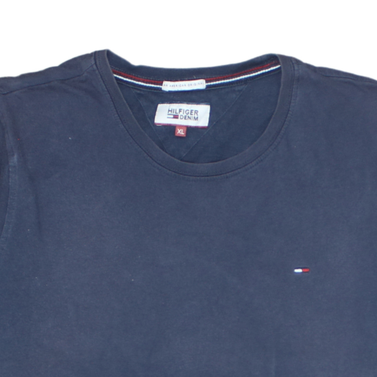 Tommy Hilfiger Denim Men's Blue XL Crew Neck Cotton T-Shirt