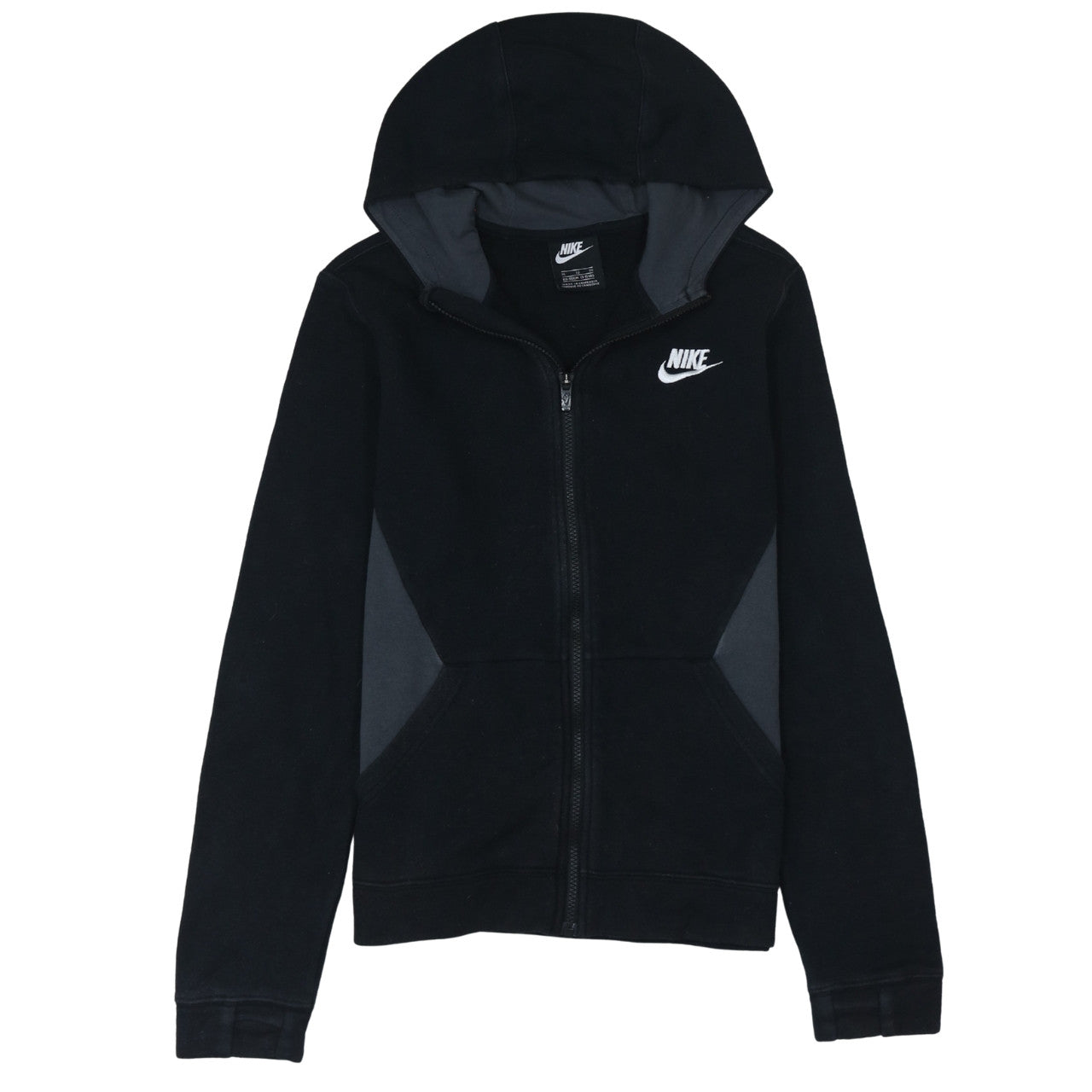 Nike Boys Black Full Zip Fleece Hoodie XL 13-15 Years