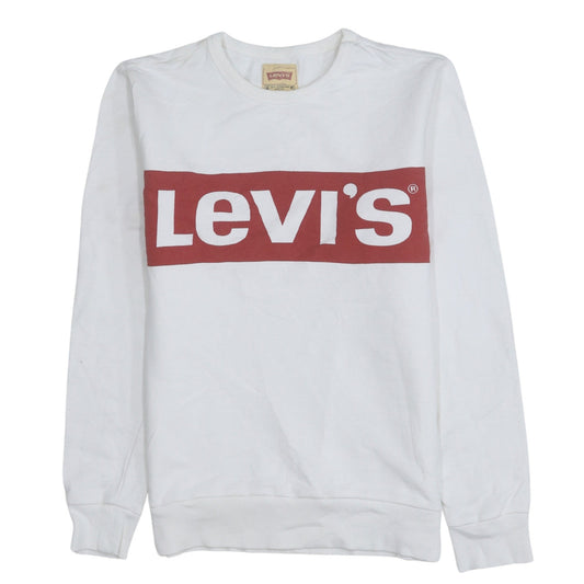 Levi's Boys White Logo Pullover Sweatshirt Size 14 Years Regular Fit