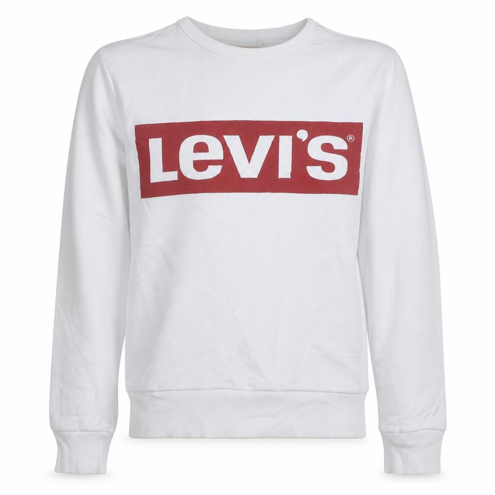 Levi's Boys White Logo Pullover Sweatshirt Size 14 Years Regular Fit