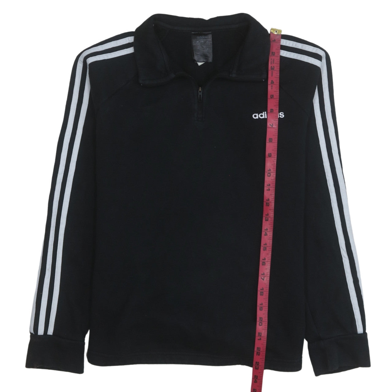 Adidas Womens Black 1/4 Zip Sweatshirt Size M 12-14 Athletic Fit