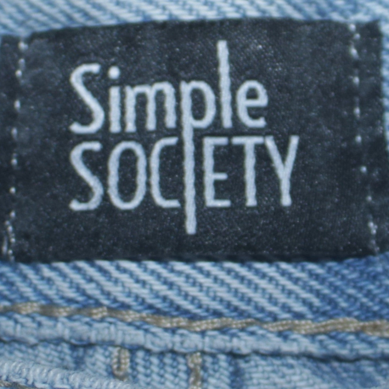 Simple Society Women's Blue Straight Leg Light Wash Jeans Size 8