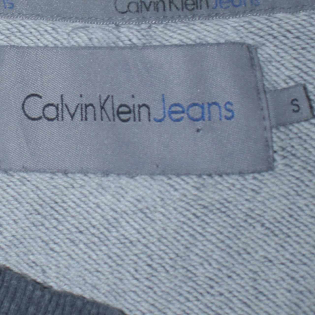 Calvin Klein Jeans Men's Grey Small Logo Crew Neck Sweatshirt