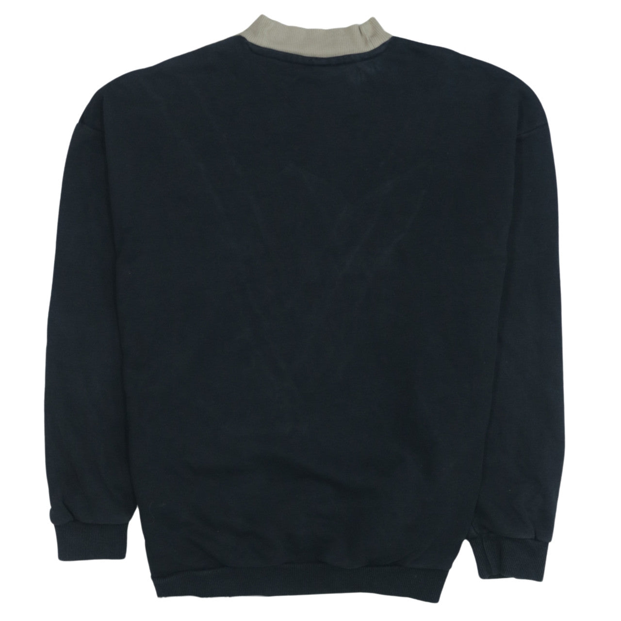 Adidas Women Beige Black Crew Neck Long Sleeve Sweatshirt UK 10
