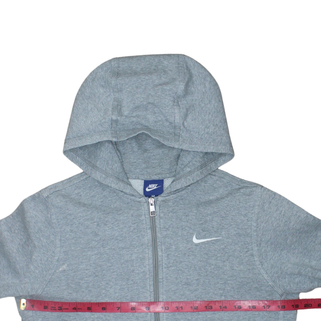 Nike Boys Grey Full Zip Fleece Hoodie Size 13-15 Years Regular Fit