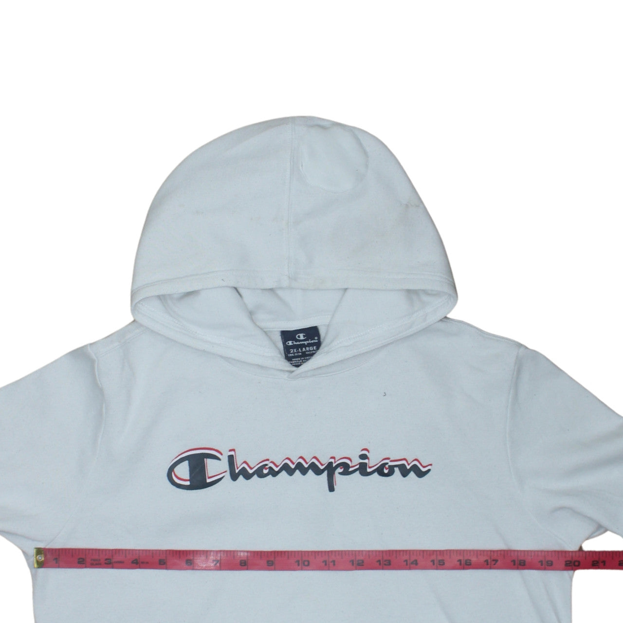 Champion Boys White Pullover Hoodie 15-16 Years Logo Fleece Sweatshirt