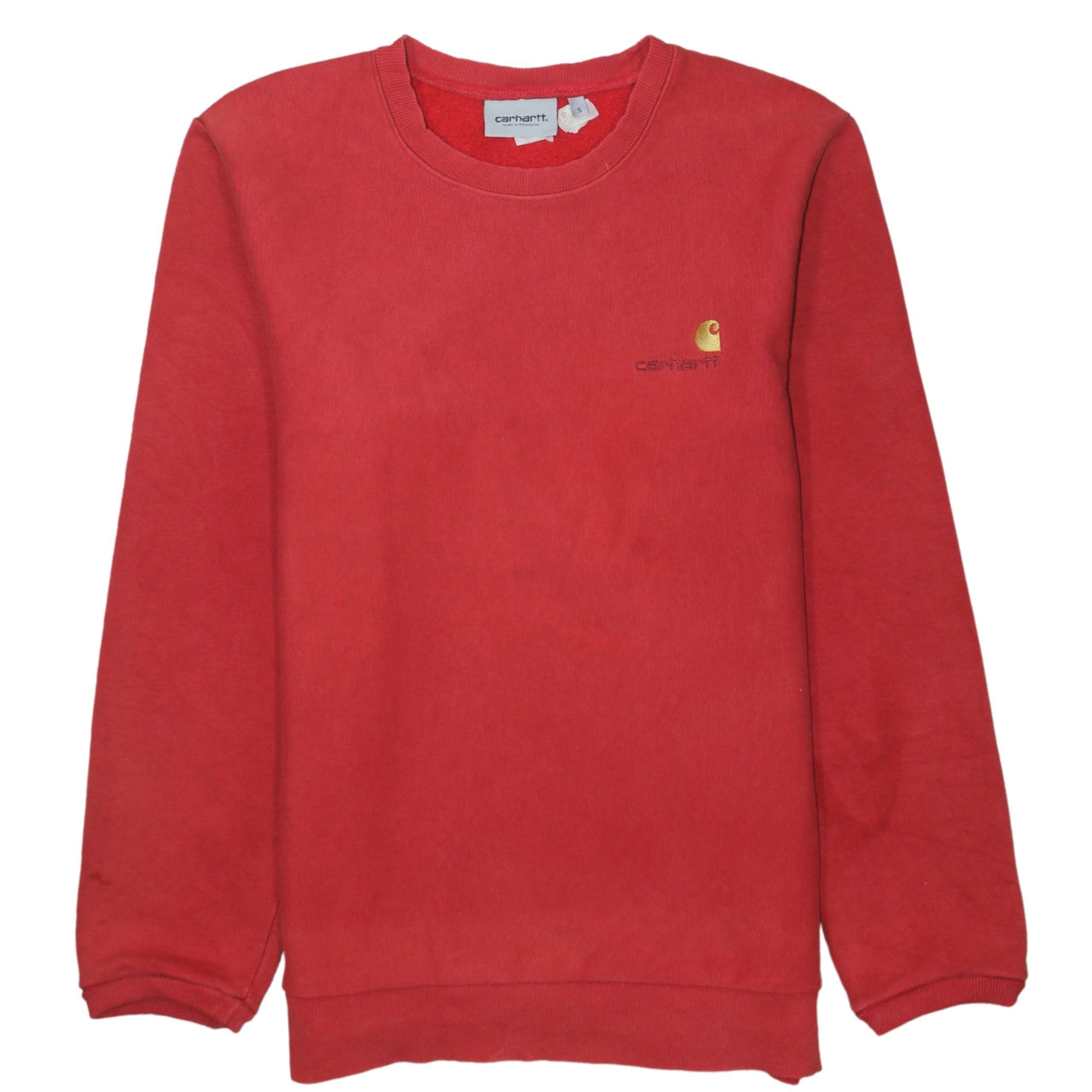 Carhartt Men's Red Crew Neck Pullover Sweatshirt Size S
