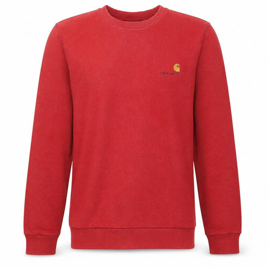 Carhartt Men's Red Crew Neck Pullover Sweatshirt Size S