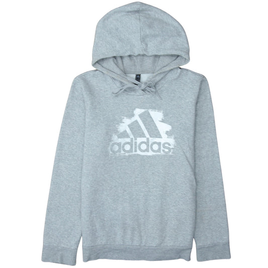 Adidas Women Grey Pullover Hoodie Size 12-14 Casual Sportswear