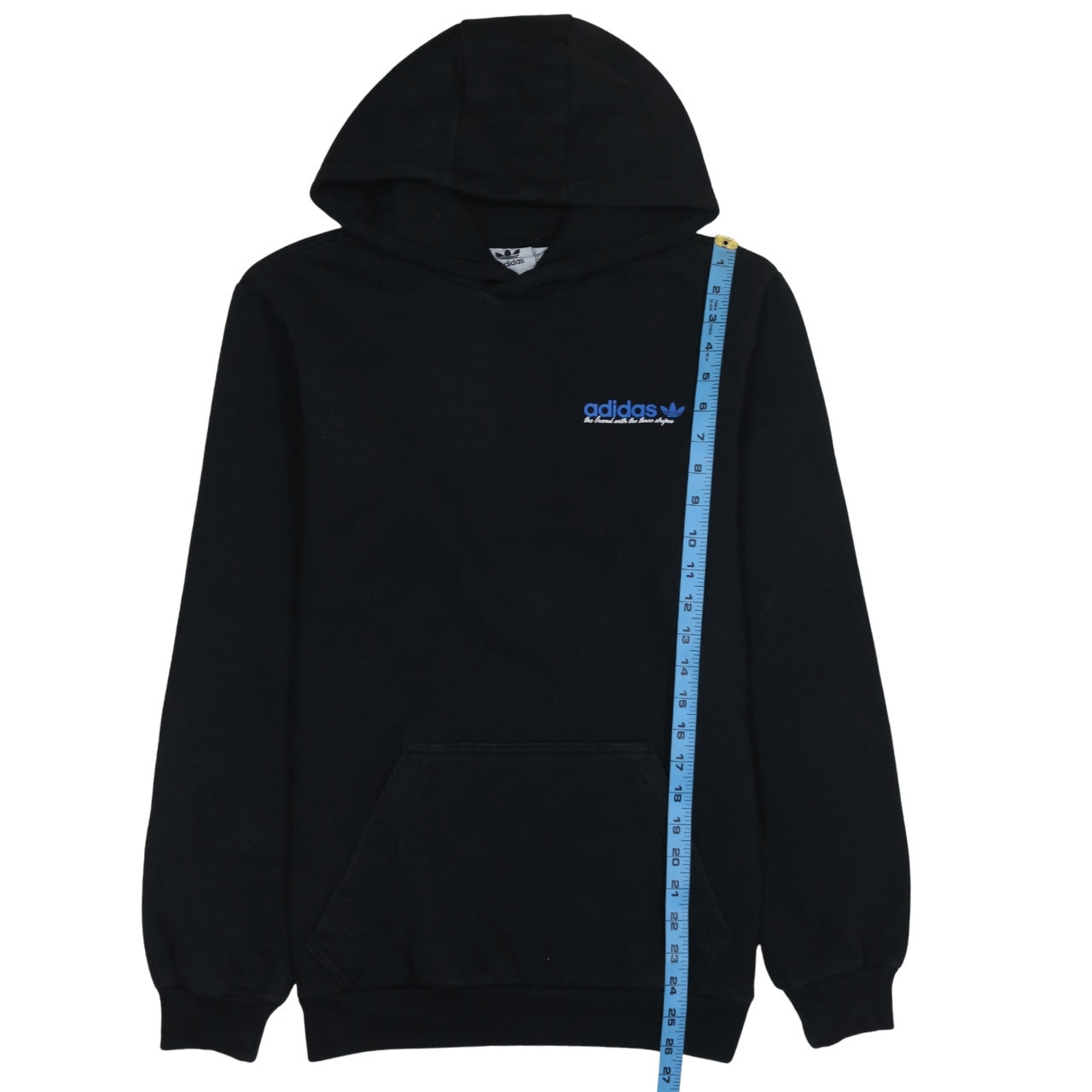 Adidas Men's Black Pullover Hoodie Size S Logo Fleece Sweatshirt