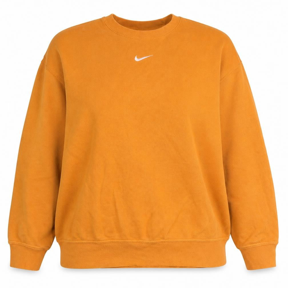 Nike Women's Orange XS Pullover Sweatshirt Crew Neck Casual Cotton