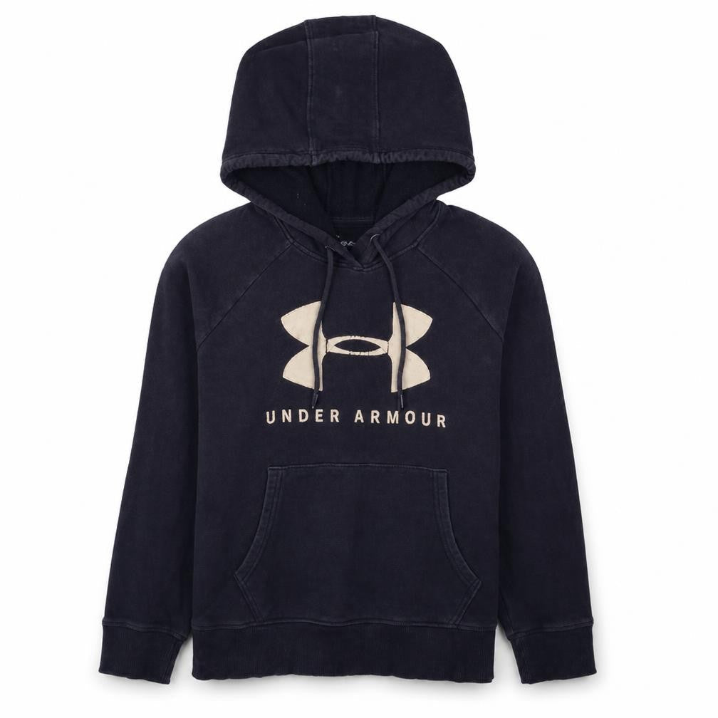 Under Armour Men's Black Pullover Hoodie Small Fleece Logo Sportswear