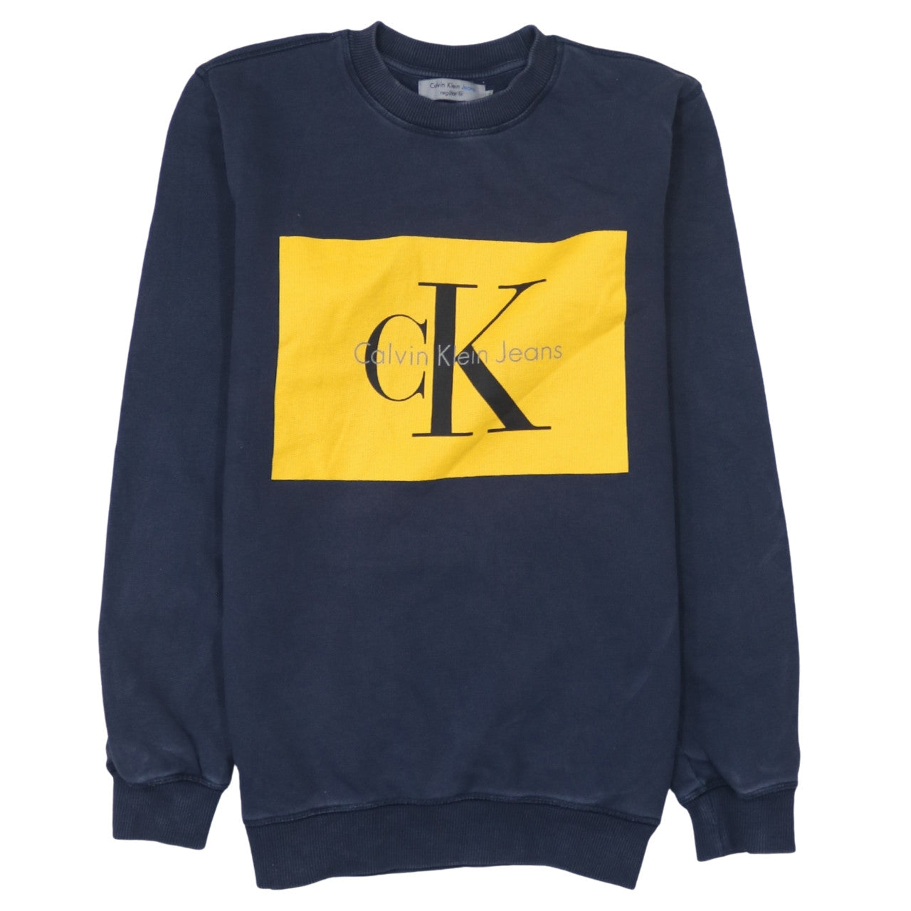Calvin Klein Jeans Men's Blue Logo Sweatshirt Size S Regular Fit