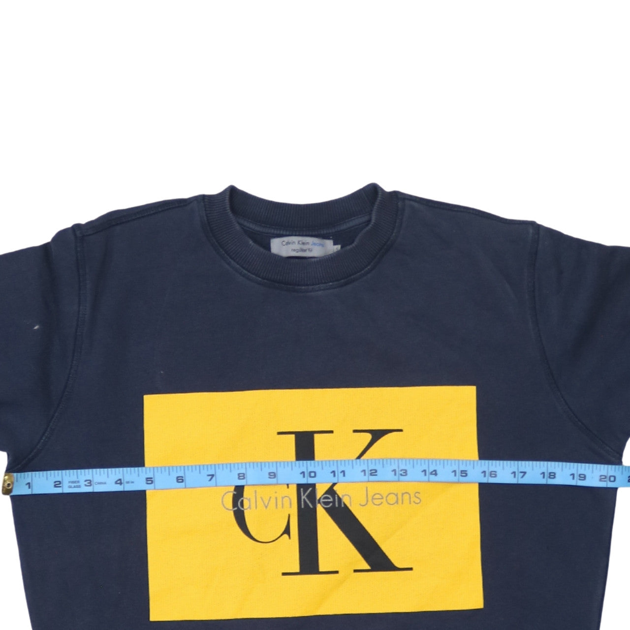 Calvin Klein Jeans Men's Blue Logo Sweatshirt Size S Regular Fit