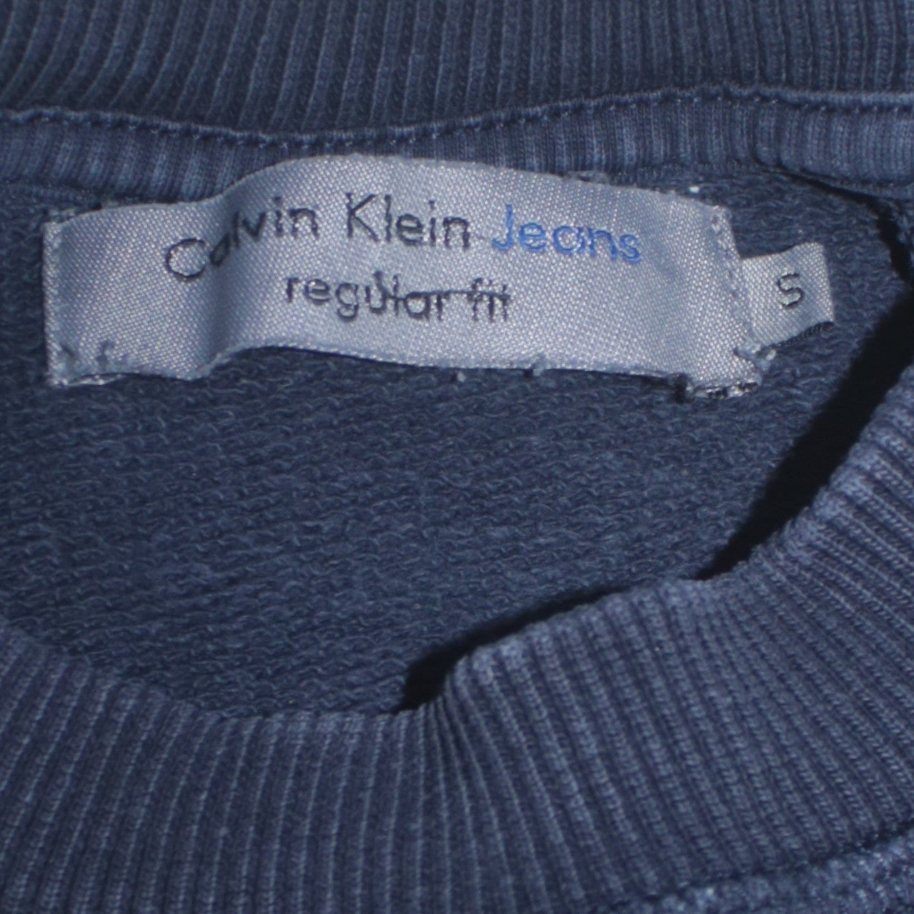 Calvin Klein Jeans Men's Blue Logo Sweatshirt Size S Regular Fit