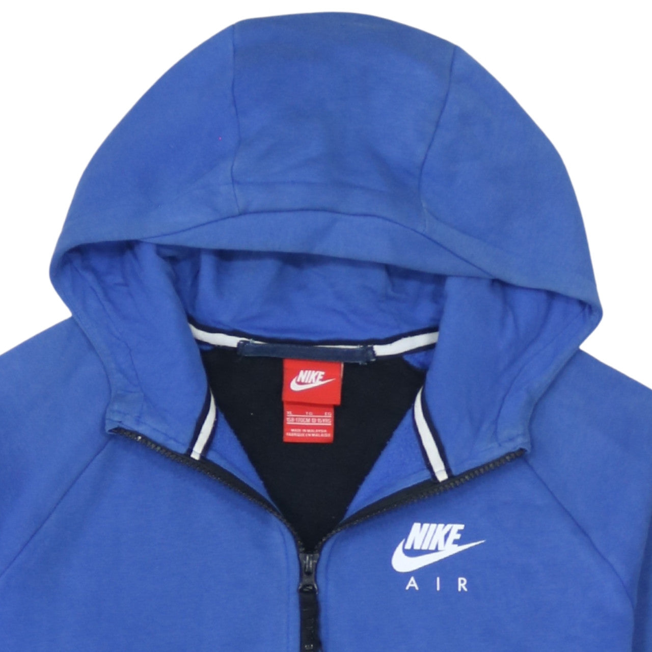 Nike Boys Blue Full Zip Hoodie Air Logo 13-15 Years Fleece